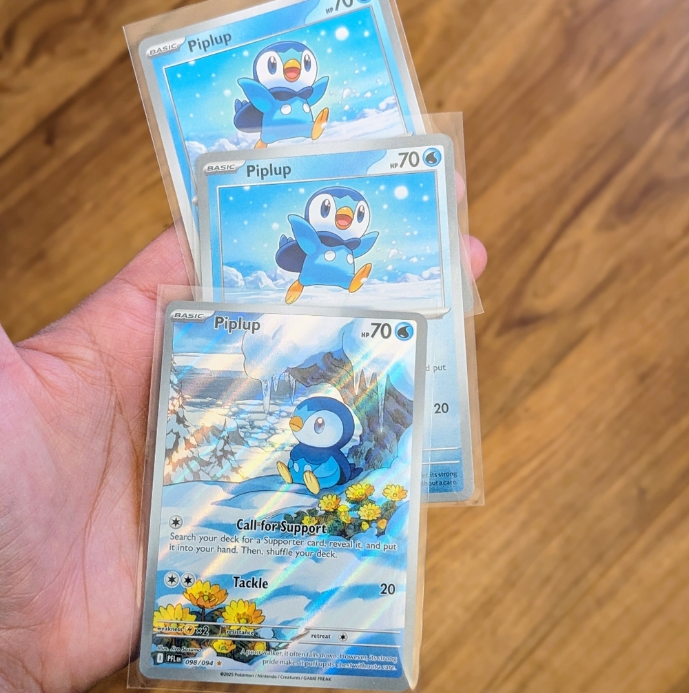 ❄️ Pokemon Piplup Phantasmal Flames Pokemon Card - Illustration Rare 98/94 ❄️
